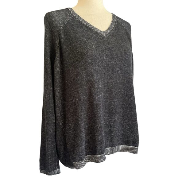 Eileen Fisher Organic Cotton Sweater Small Oversized Coastal Preppy Quiet Luxury - Picture 11 of 11